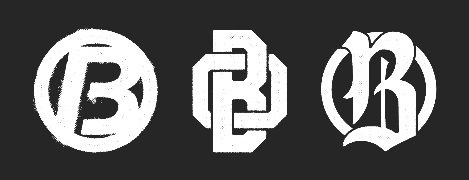 Explorations of the Blacked out logo