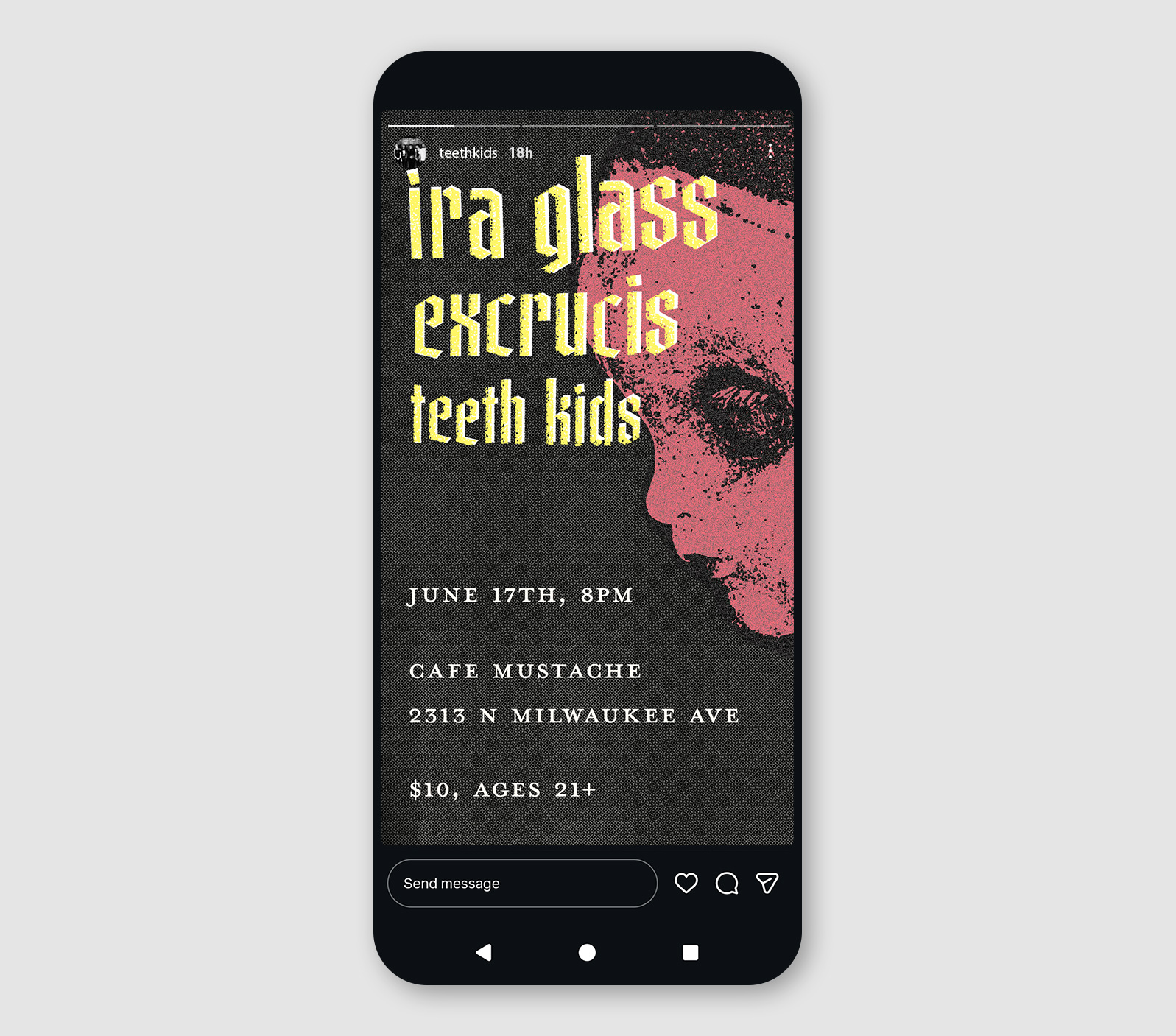 Flyer design in and instagram story