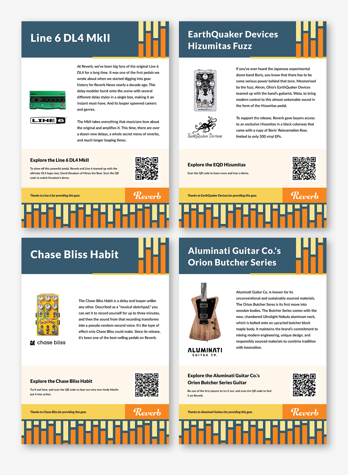 Mockups of four additional gear signs